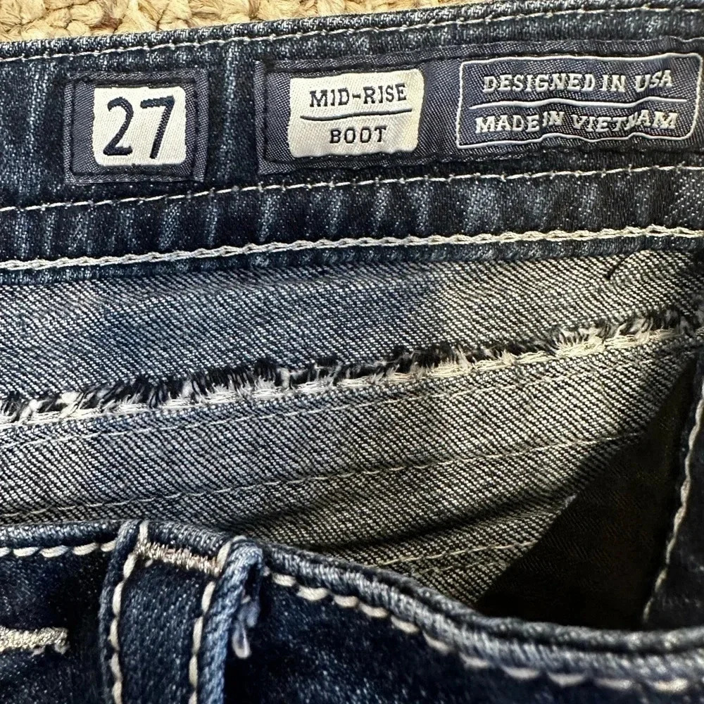 Miss Me Y2k women's rhinestone embellished Bootcut jeans.  size 27 - Picture 7 of 15